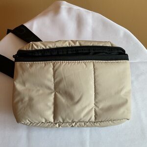 Calpak Beige Quilted Crossbody/ Belt Bag